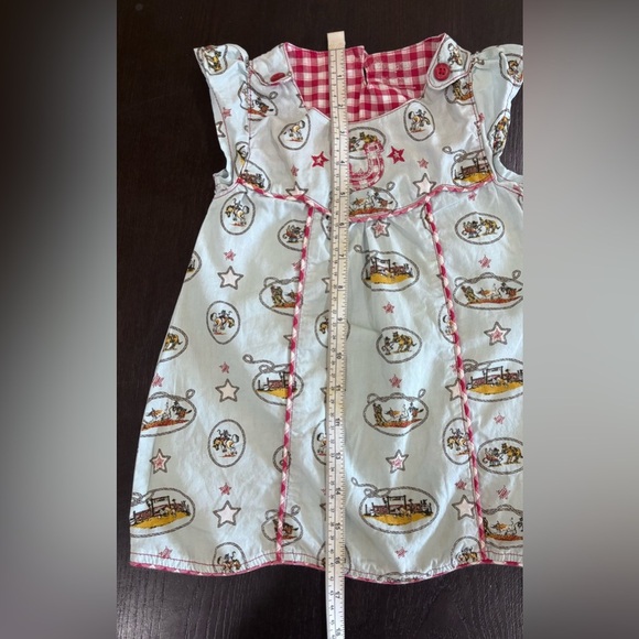 Wrangler Western Rodeo Country And Red Gingham Print Dress Child’s Size 12 mths - Picture 11 of 12